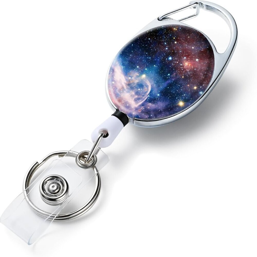 Badge Reels Retractable Double Sided Color Print Pattern Holders with Retractabl